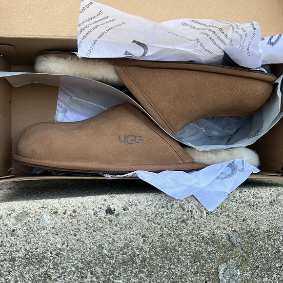 UGG Scuff Mens Slippers Size 10 & 11 Chestnut Nwt - Picture 9 of 10